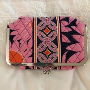 Vera Bradley Pink/Navy Clutch